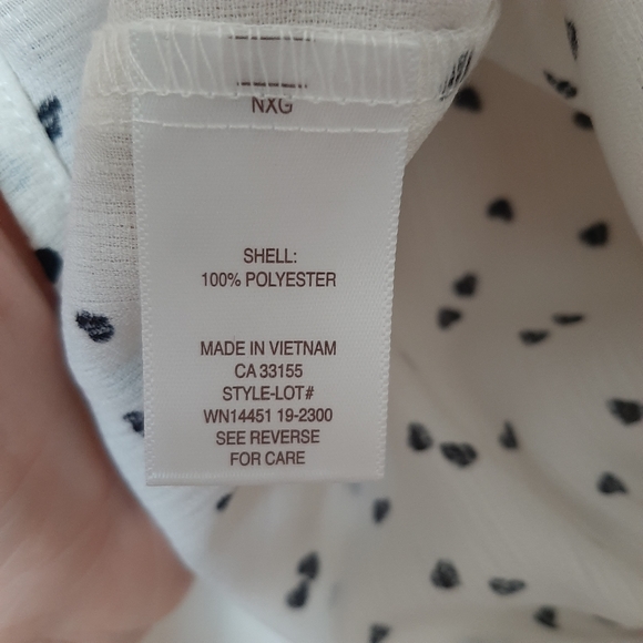 Kenar Tie Front Heart Print Blouse Size Medium - Picture 5 of 5